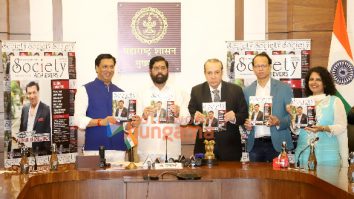 Photos: Madhur Bhandarkar along with Honorable Maharashtra CM Eknath Shinde and others unveil the latest cover of Society Achievers Magazine