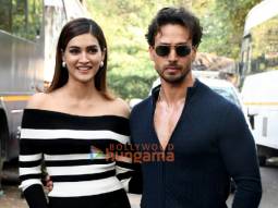 Photos: Tiger Shroff and Kriti Sanon snapped promoting Ganapath – A Hero Is Born on the sets of Bigg Boss 17