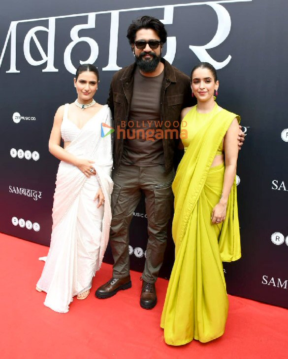 photos vicky kaushal sanya malhotra fatima sana shaikh and others attend the trailer launch of their film sam bahadur 1