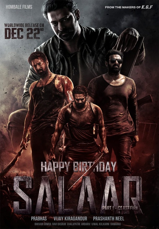 Happy Birthday Prabhas: Salaar makers drop new poster featuring the birthday boy