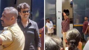 Ranjikanth waves at the massive crowd as he arrives on the sets of Thalaivar 170; watch videos