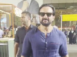 Saif Ali Khan chit chats with paps at the airport