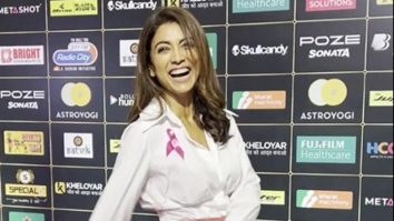 So pretty! Shriya Saran twirls around in her red tasseled skirt