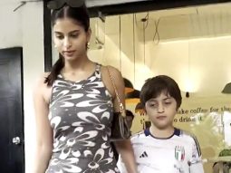Suhana Khan flaunts her perfect curves in this body hugging outfit as she gets clicked with AbRam
