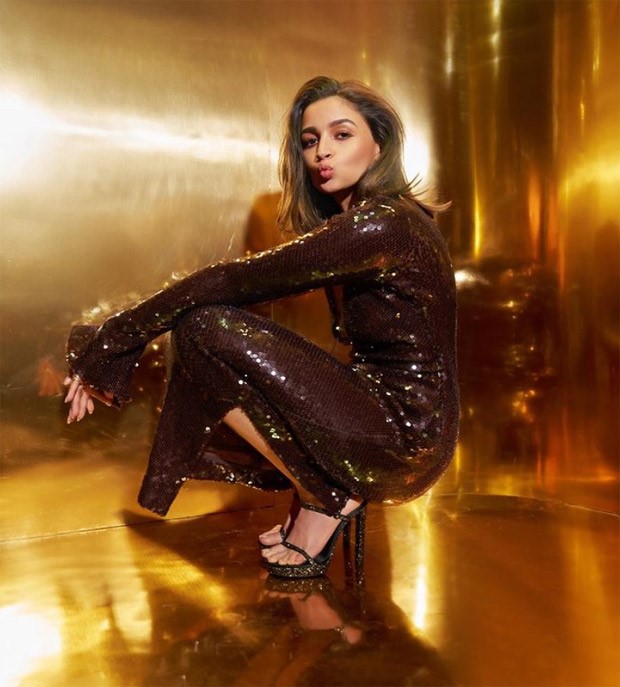 Alia Bhatt packs glitz and glamour in brown sequin dress worth Rs.1.28 Lakh for Koffee with Karan season 8