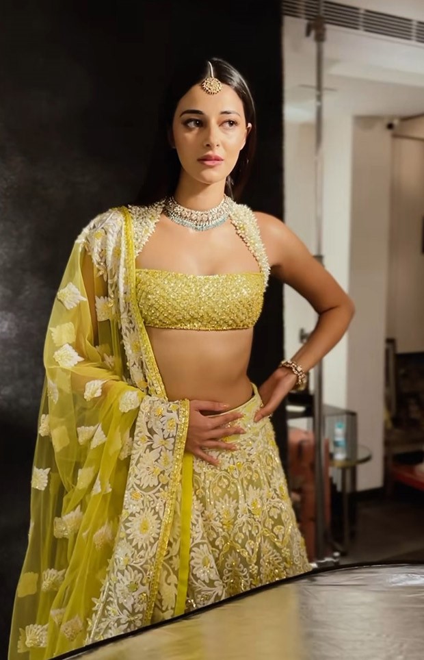 Ananya Panday is a sunshine girl in an all-yellow lehenga at Manish Malhotra’s Diwali party