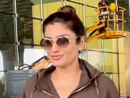 Brown is the new black! Raveena Tandon at the airport