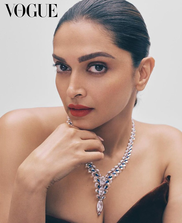 Deepika Padukone shines on the Vogue cover in a stunning Louis Vuitton ensemble paired with exquisite Cartier jewelry