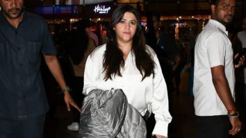 Ektaa R Kapoor gets clicked by paps at the airport
