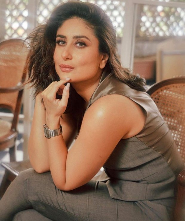 Kareena Kapoor stuns in a chic brown waistcoat and pant ensemble, epitomizing effortless elegance