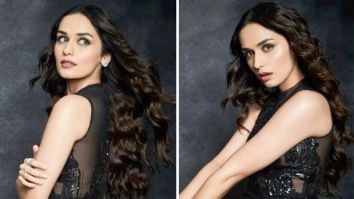 Manushi Chhillar shines in her little black dress, adorned with sparkling details for opening of Jio World Plaza