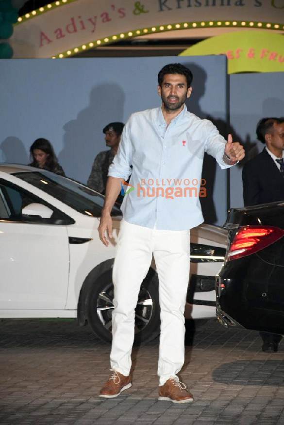 photos karan johar mukesh ambani and others snapped at isha ambanis twins aadiya and krishnas birthday party 17