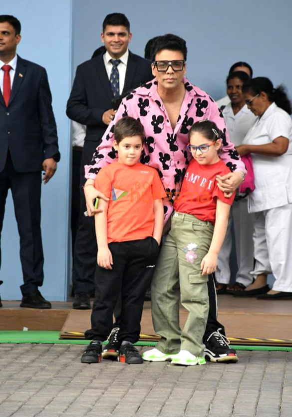 photos karan johar mukesh ambani and others snapped at isha ambanis twins aadiya and krishnas birthday party 6