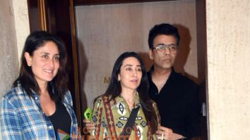 Photos: Kareena Kapoor Khan, Karisma Kapoor and Karan Johar snapped at Manish Malhotra’s house in Bandra