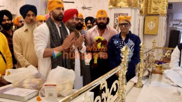 Photos: Ranbir Kapoor, Bobby Deol and team Animal seek blessings at Sri Bangla Sahib Gurudwara in New Delhi after trailer launch