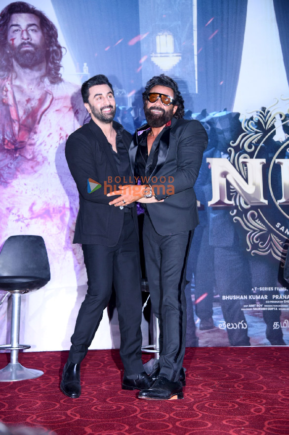photos ranbir kapoor rashmika mandanna bobby deol and others attend the trailer launch of animal in delhi 6