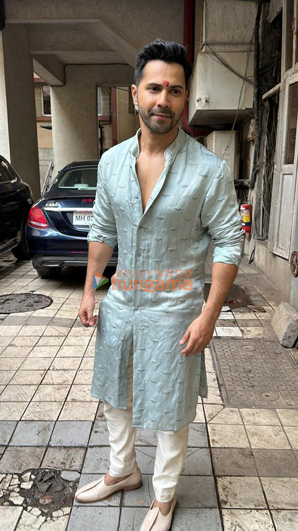 photos varun dhawan snapped at his office for dhanteras puja 2
