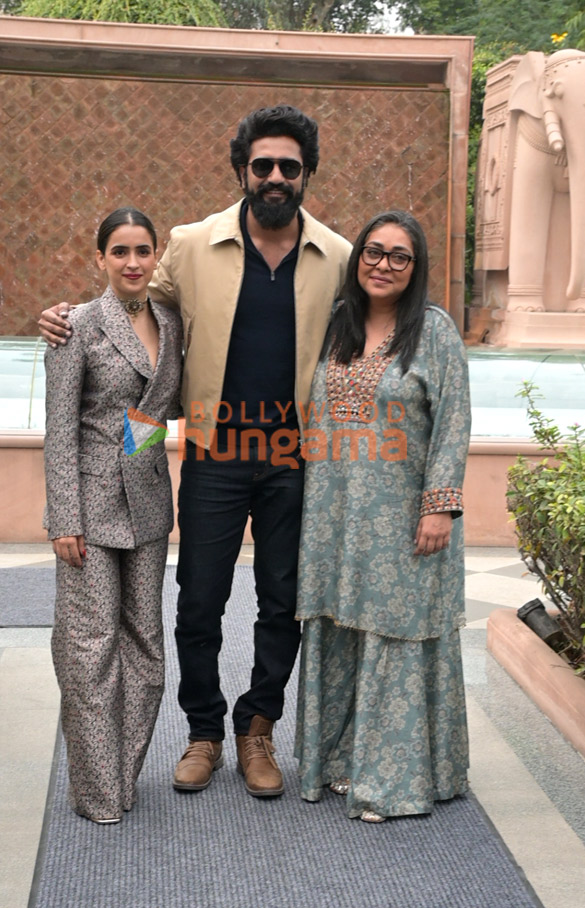 photos vicky kaushal sanya malhotra and meghna gulzar snapped promoting their film sam bahadur 4