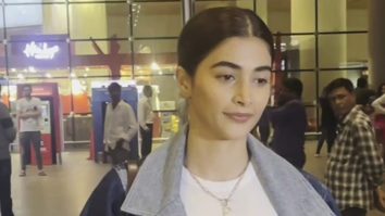 Pooja Hegde gets clicked at the airport in an oversized denim jacket
