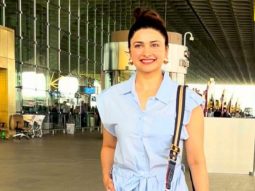 Prachi Desai strikes a pose for paps at the airport