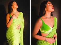 Priyanka Chopra redefines glamour in a mesmerizing lime green sequin saree by Sabyasachi