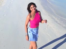 Shilpa Shetty takes a walk on the sandy beach