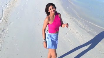 Shilpa Shetty takes a walk on the sandy beach