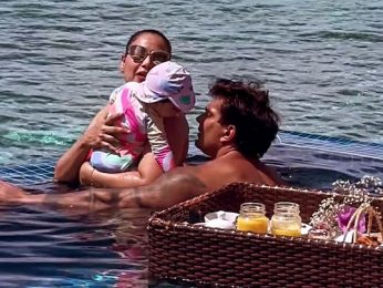 Such a cute family! Bipasha Basu spends pool time with husband and baby Devi Such a cute family! Bipasha Basu spends pool time with husband and baby Devi
