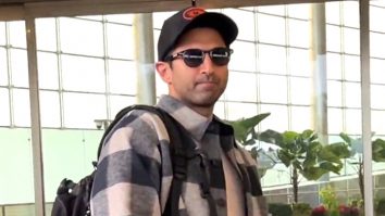 Aditya Roy Kapur strikes a pose for paps at the airport