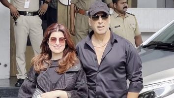 Akshay Kumar & Twinkle Khanna twin in black as they pose for paps at the airport
