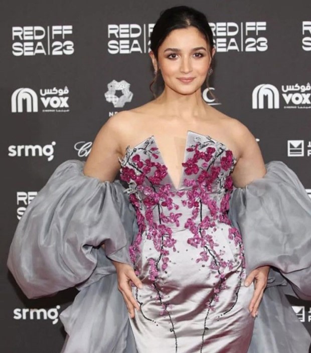 Alia Bhatt steals the spotlight in a mesmerizing silver gown with a flouncy cape at the Red Sea Film Festival
