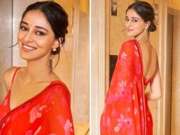 Ananya Panday spreads some floral love in blush pink floral saree worth Rs.18,490