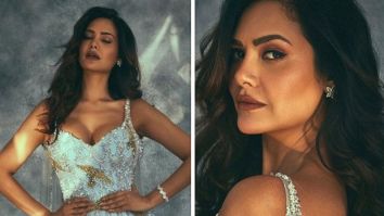 Esha Gupta set a dazzling style statement in an icy blue, sequinned evening gown