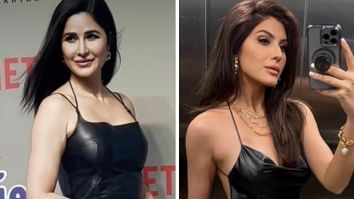 FASHION FACE OFF: Bollywood beauties Katrina Kaif and Elnaz Norouzi set the red carpet ablaze in matching black leather dresses at the Archie’s premiere