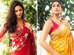 From Katrina Kaif to Mrunal Thakur, Bollywood’s leading ladies grace the town with elegance, adorning themselves in printed sarees