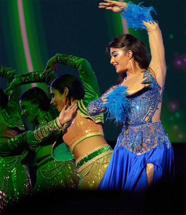 Jacqueline Fernandez appears absolutely enchanting in a dazzling, sequined blue outfit, exuding a dreamlike aura