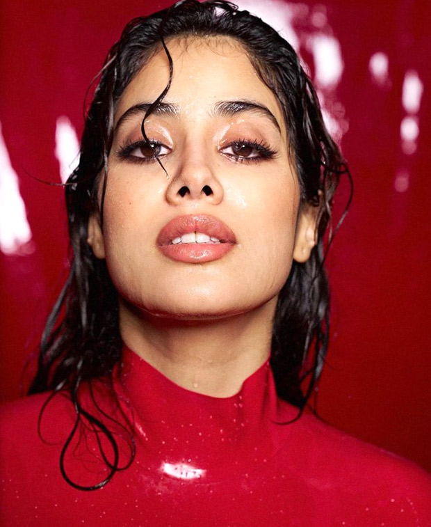 Janhvi Kapoor spreads festive cheer in a red latex dress, delivering season's greetings with style
