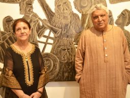 Javed Akhtar is all praises for Kiran Chopra as he visits Jehangir Art Gallery