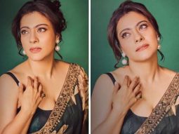 Kajol exudes floral charm in a dark green floral saree at The Archies premiere