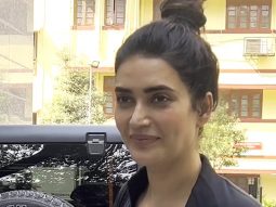 Karishma Tanna’s cute chit chat with paps outside her gym