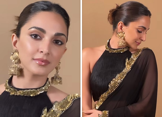 GRWM || Black Saree “simple” makeup look✨ - YouTube