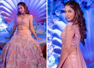 Malvika Raaj stuns in a baby pink lehenga, designed by her sister Sonaakshi Raaj, as she shares glimpses of her underwater-themed mehendi celebration