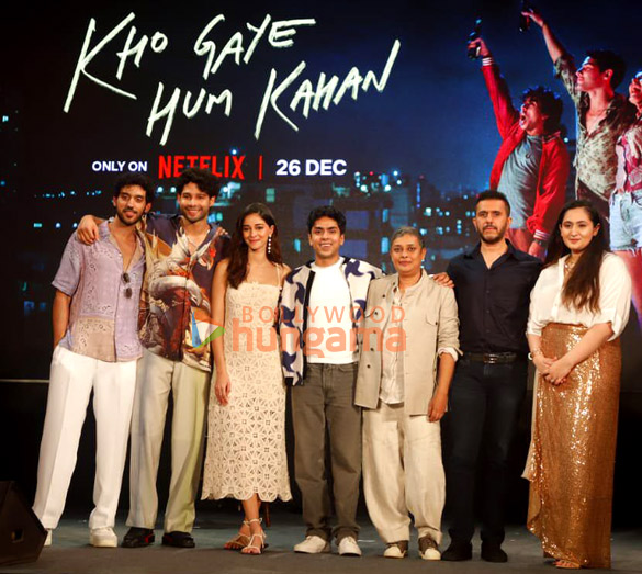 photos ananya panday siddhant chaturvedi adarsh gourav and others attend the trailer launch of their film kho gaye hum kahan 2