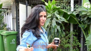 Photos: Nimrat Kaur snapped outside a cafe in Bandra