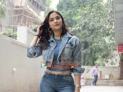 Photos: Saiee Manjrekar snapped outside the Exceed office in Bandra