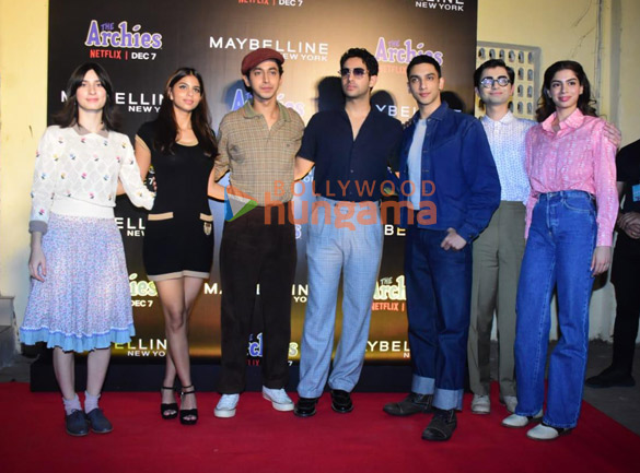 photos suhana khan khushi kapoor agastya nanda and others snapped promoting the archies 3