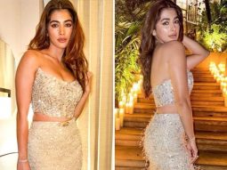 Pooja Hegde dazzles in a stunning silver ensemble, stealing the spotlight at Rahul Jhangiani’s sangeet with her ethereal charm