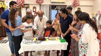Rajinikanth celebrates his 73rd birthday with his family including his grandsons