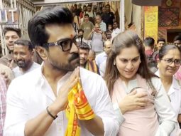 Ram Charan seeks blessings at Mahalakshmi Temple with wife & daughter