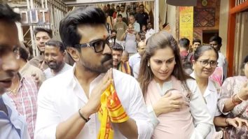 Ram Charan seeks blessings at Mahalakshmi Temple with wife & daughter